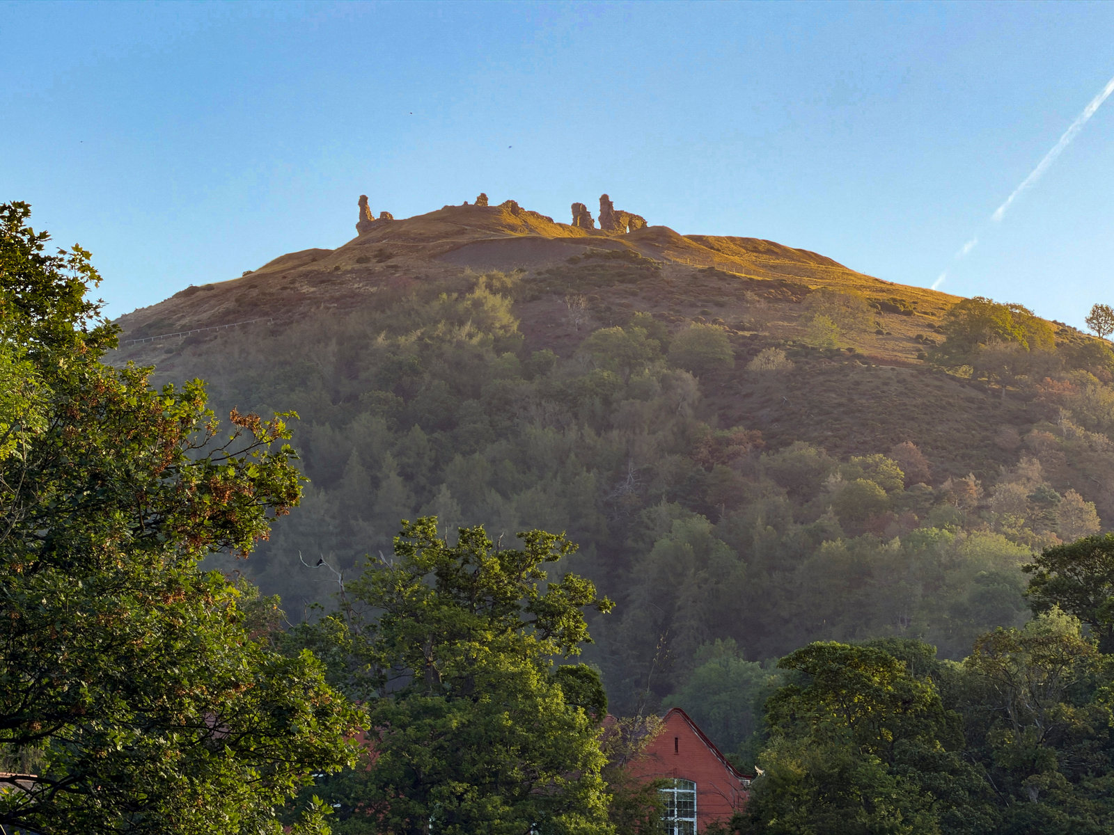 The ruins of Dinas Brân above Llangollen.